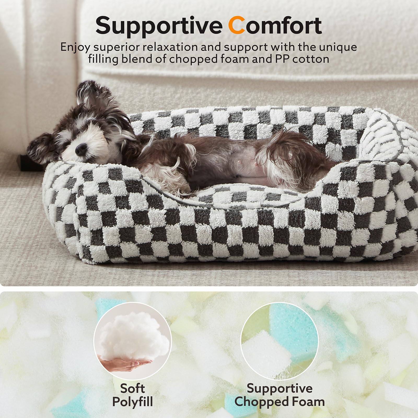 Cama para mascotas JOEJOY apta hasta 30 libras para uso diario.