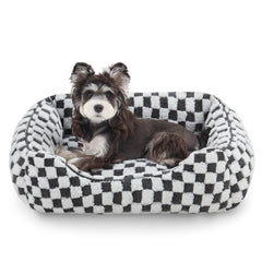 JoeJOY Cama-perro-pequeño-gris, peluche suave para descanso cómodo