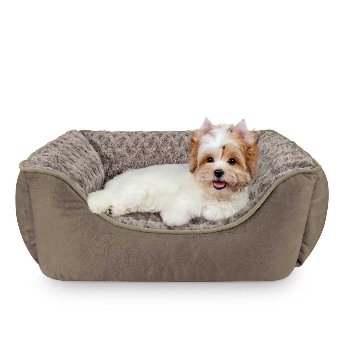 Cama rectangular JOEJOY para perros grandes, soporte cómodo para cabeza y cuello.