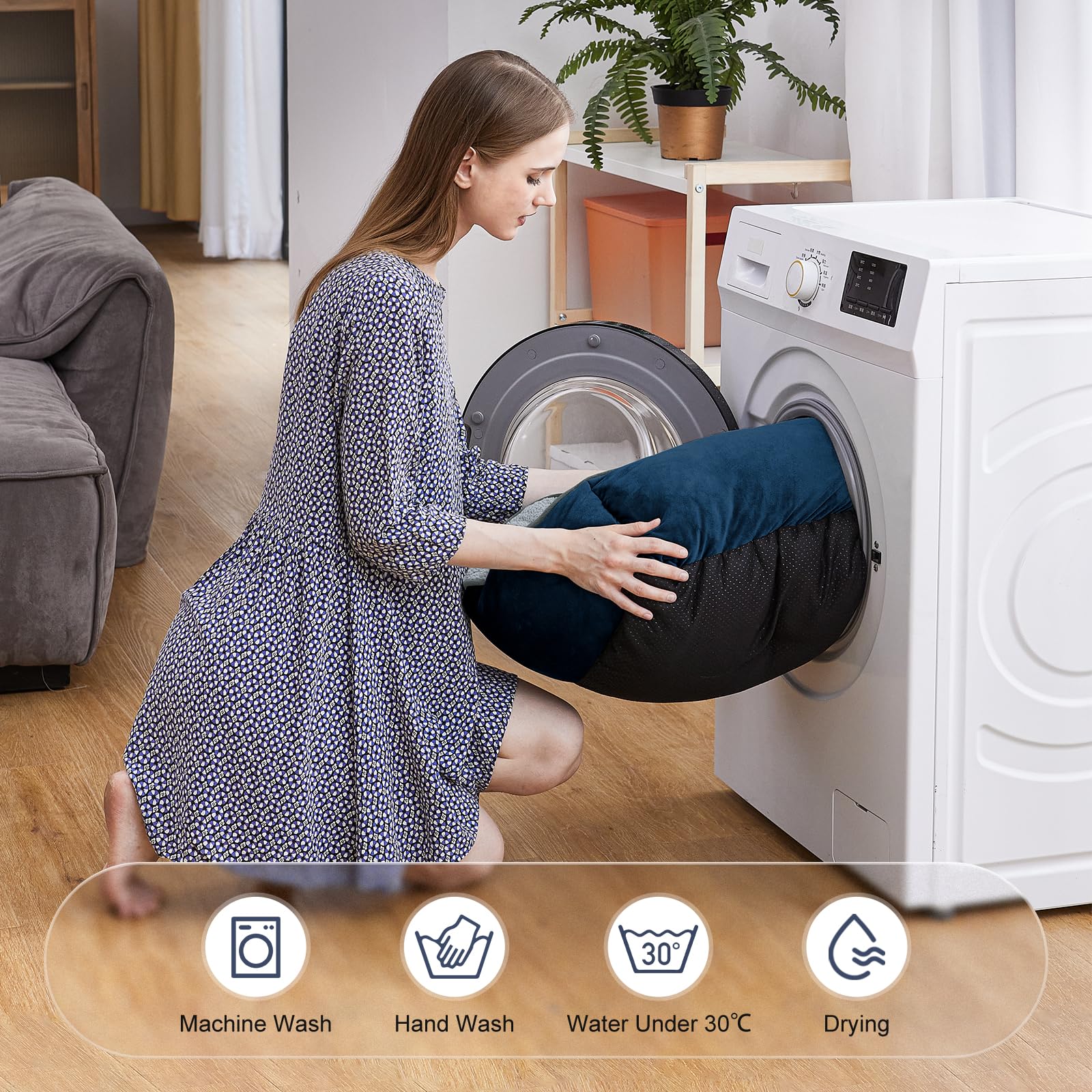 Cama lavable a máquina de JOEJOY, limpieza sencilla.