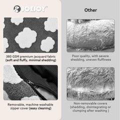 Cama JOEJOY Donut grande, textura nube, sensación suave para abrazos reconfortantes.