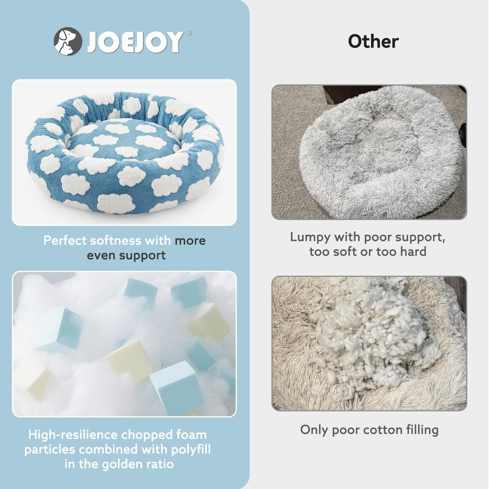JOEJOY Donut grande para perro, funda desmontable y lavable