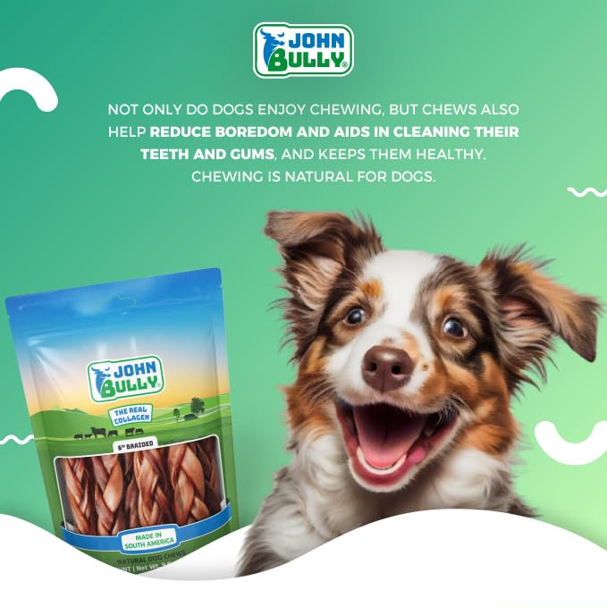 John Bully Colágeno para uso diario, snack nutritivo para perros