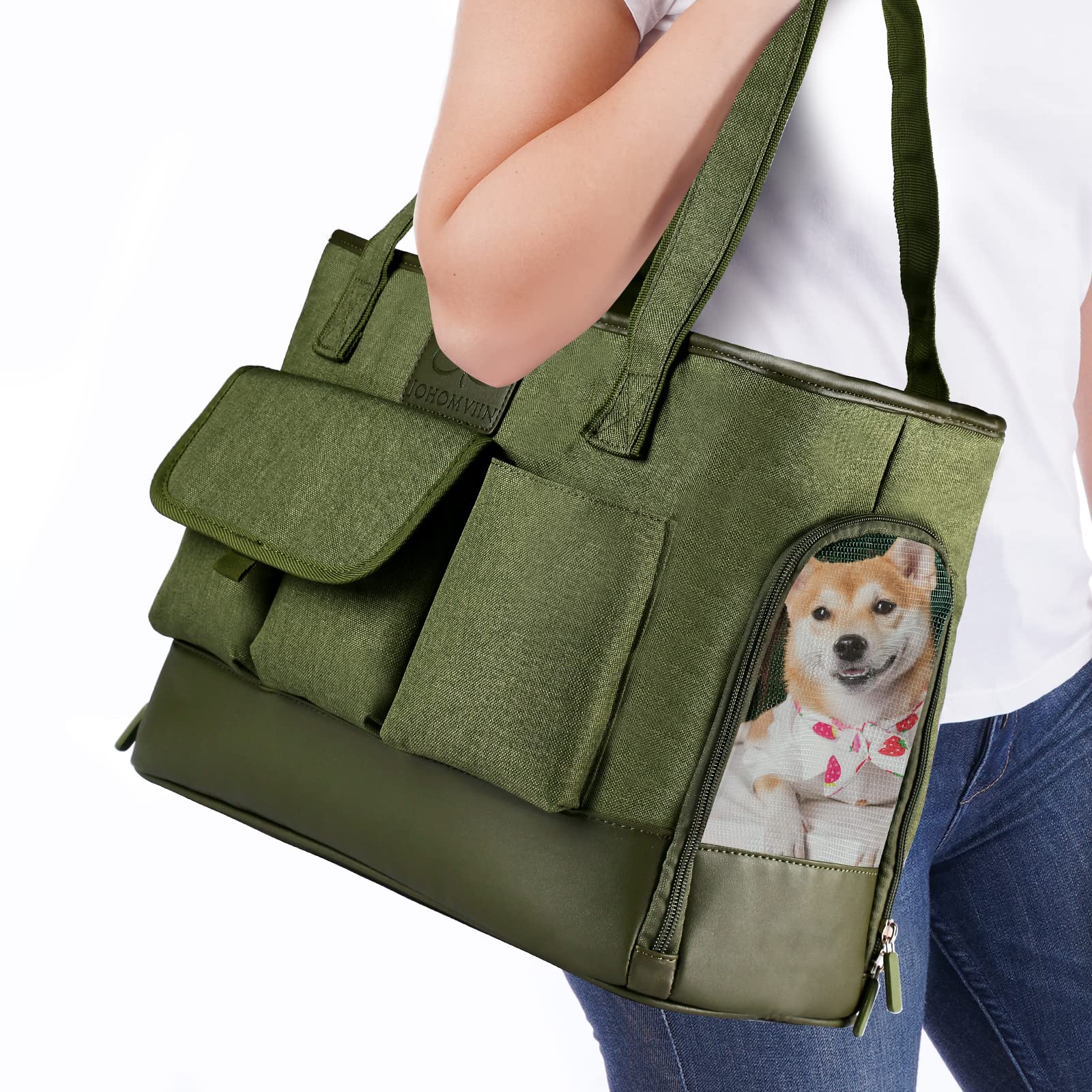 Johomviin transportín, vista general, cómodo para viajes con mascotas.