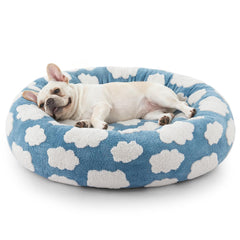 Cama donut JOEJOY para perro redonda, suave y acogedora