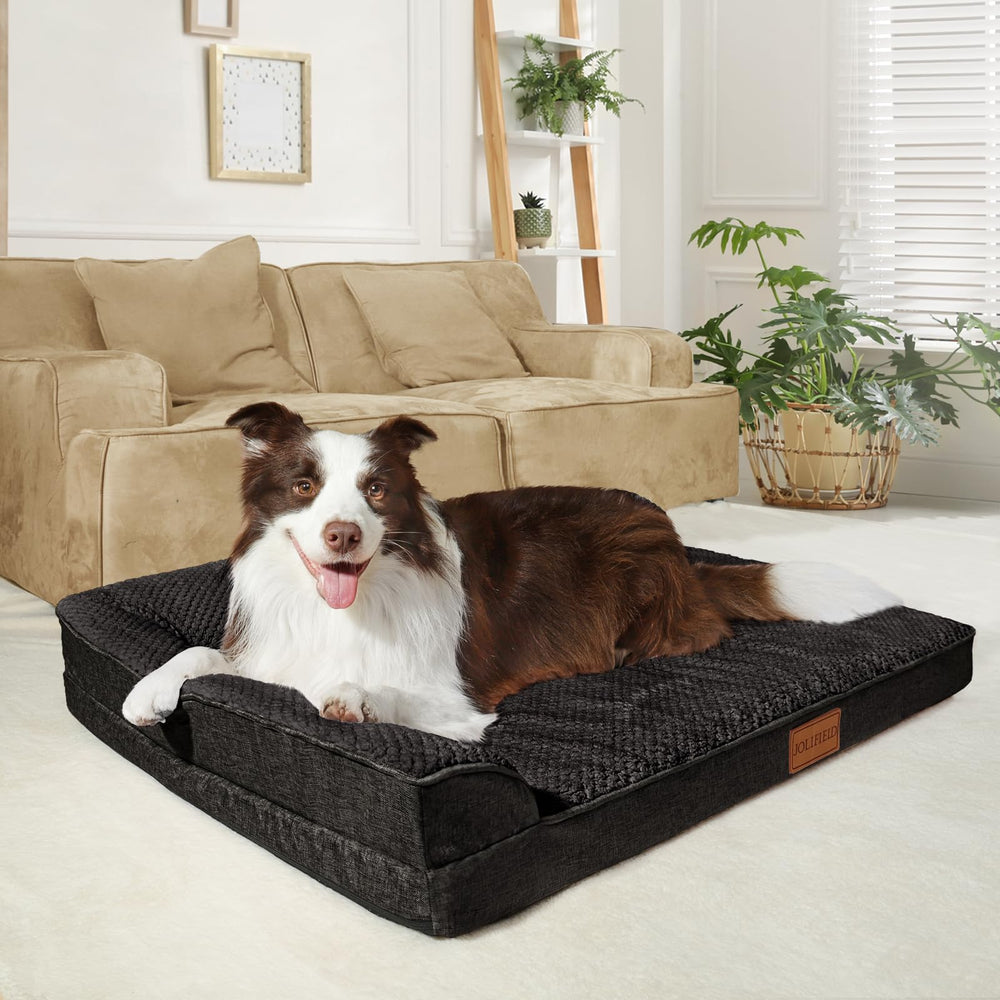 Cama Jolifield para perros, lado elevado, ideal para descanso de cabeza y cuello.