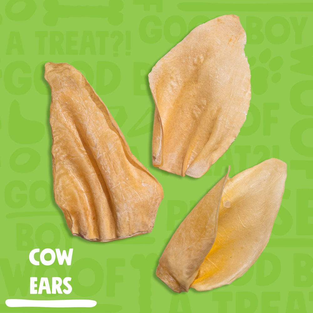 Close-up de oreja de vaca Jolly Barks, textura natural.