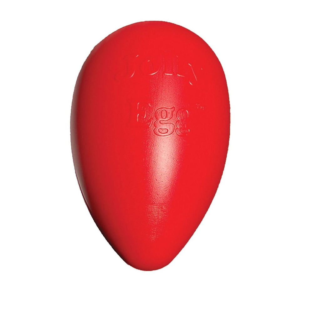 Jolly Pets Jolly Egg: juguete huevo rojo 12 pulgadas para perros grandes.