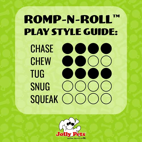 Jolly Pets Romp-n-Roll: material resistente y seguro para mascotas.