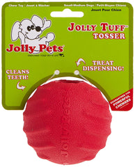 Jolly Pets Tuff Tosser: superficies elevadas limpian dientes durante la masticación.