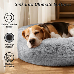 Cama para perro JOLLYVOGUE con borde alzado y textura suave para confort