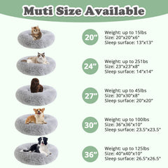 Cama para perros grandes JOLLYVOGUE donut con soporte de cuello