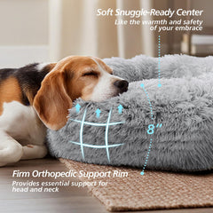 Cama JOLLYVOGUE con diseño donut que crea refugio cómodo para dormir.