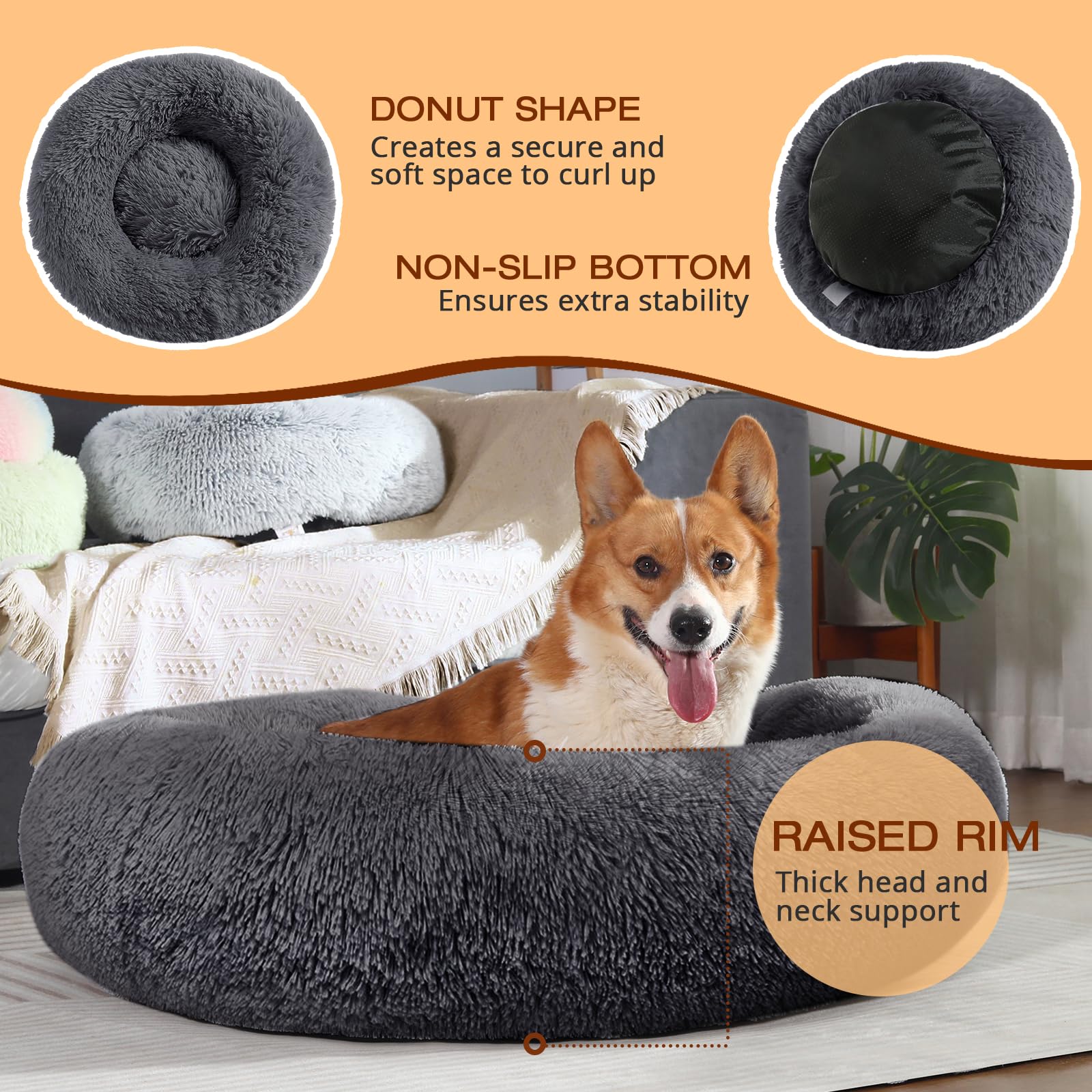 Tejido peluche de la cama rosquilla JOLLYVOGUE para calidez suave.