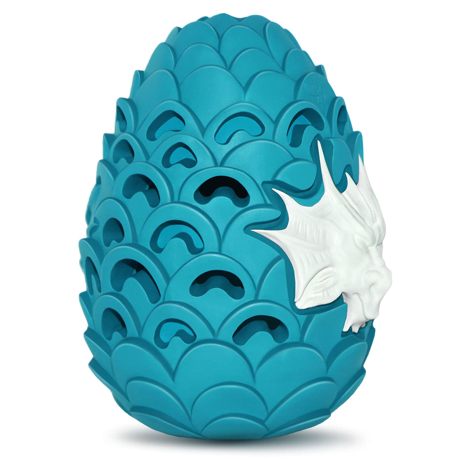 Jomilly Dragon Egg: juguete resistente para masticadores agresivos, promueve juego duradero.