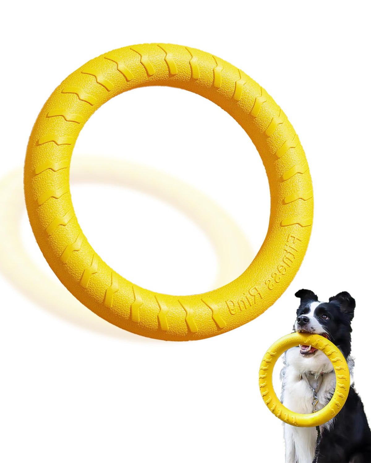 El anillo volador de JONGLYEE para entrenamiento canino, ideal para lanzar y recoger.
