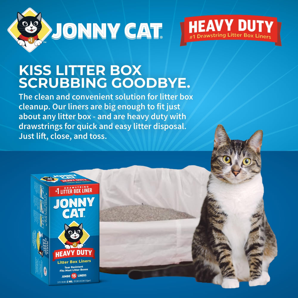 Jonny Cat bolsa interior para arenero facilita limpieza rápida.