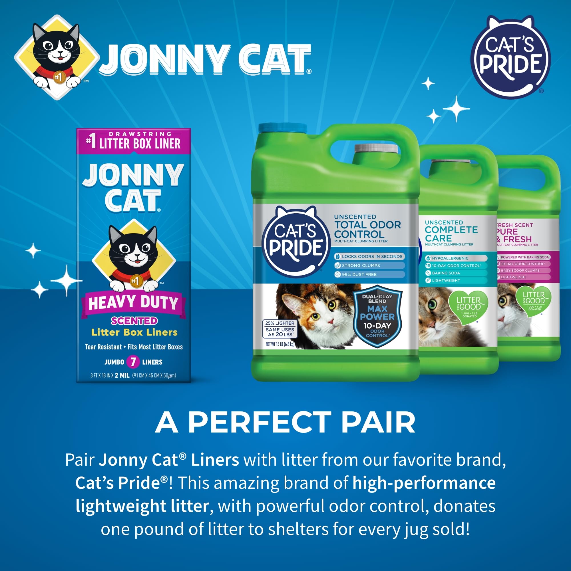 Jonny Cat limpieza sin esfuerzo con cada reemplazo