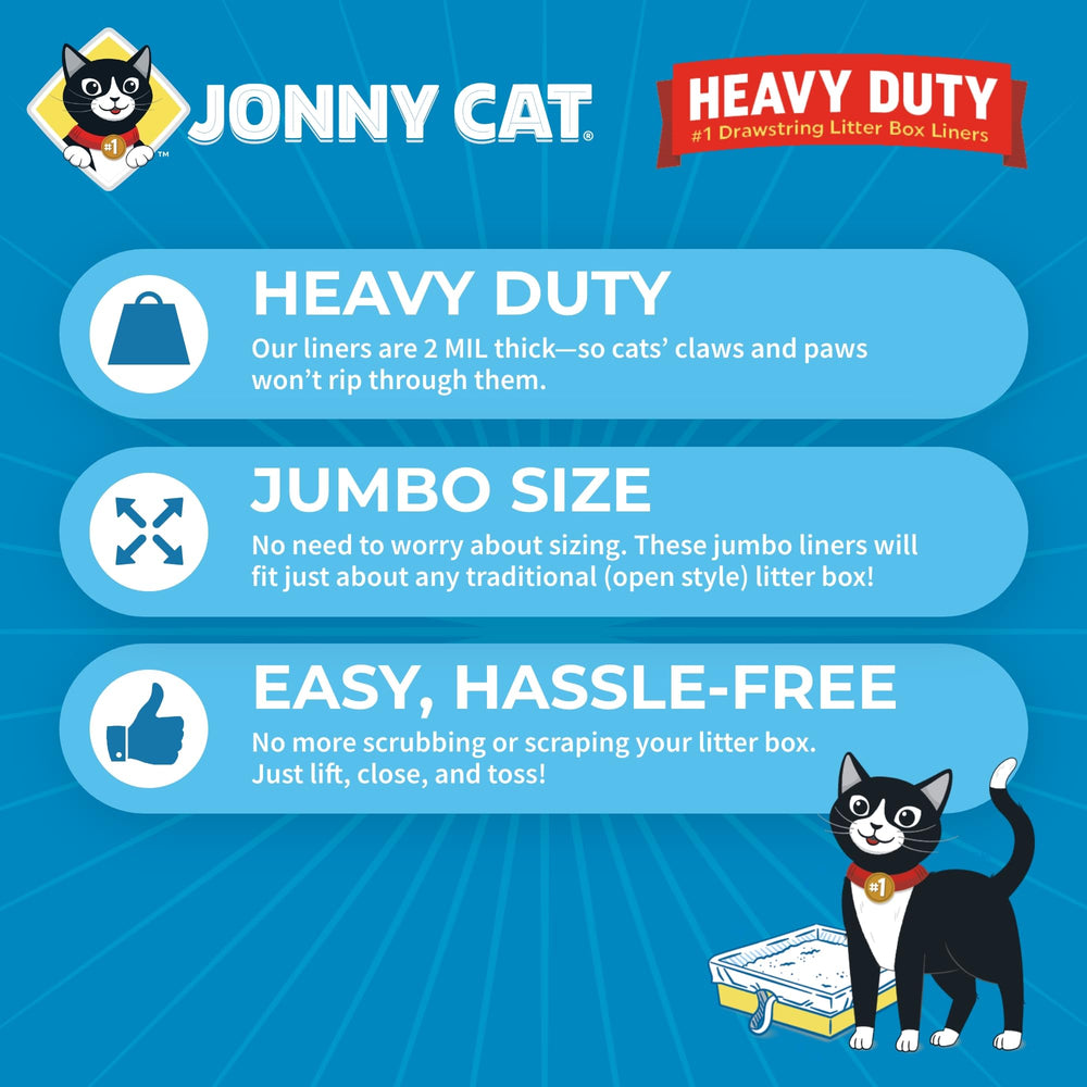 Jonny Cat: tamaño jumbo que se adapta a la mayoría de cajas de arena.