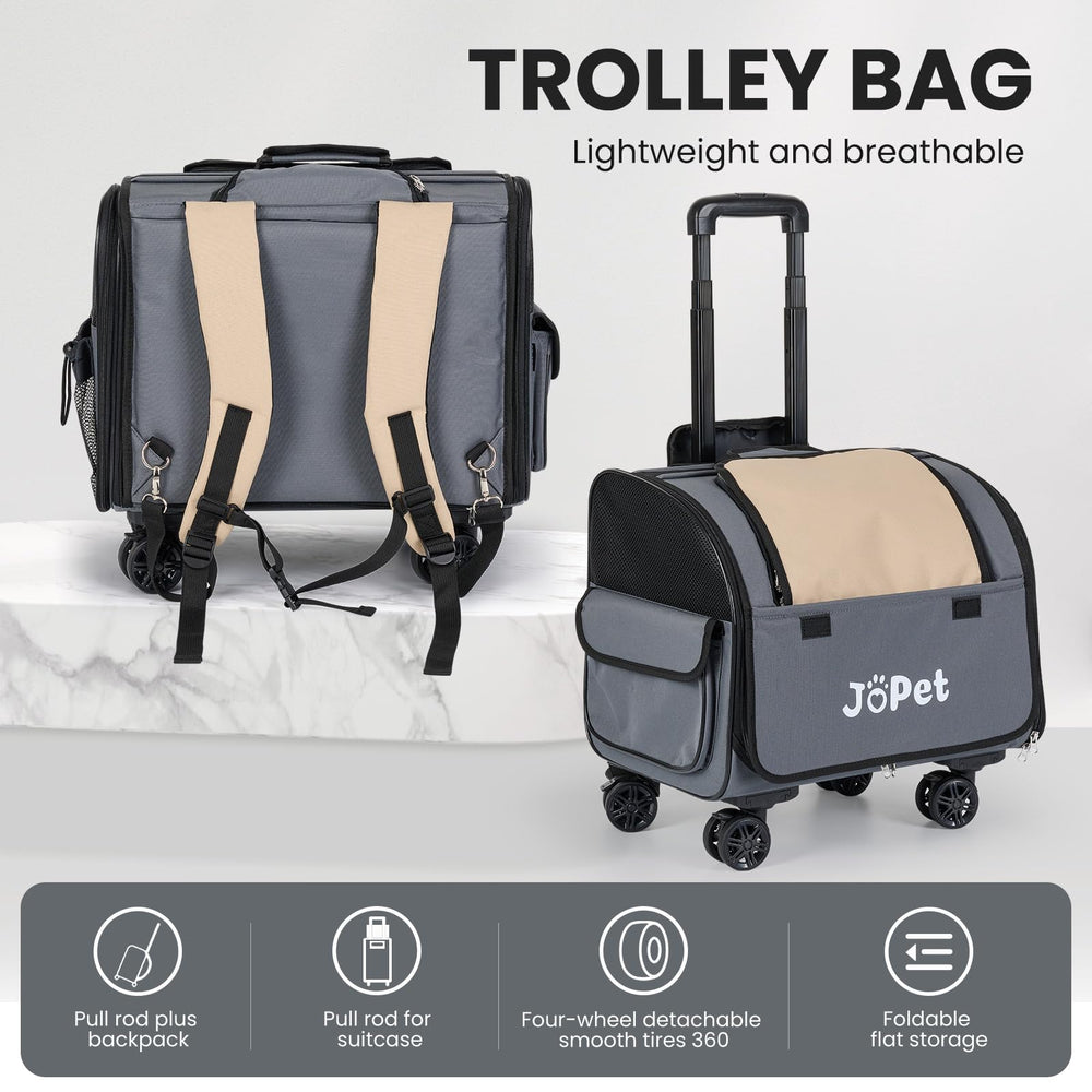 JoPet correas ajustables brindan soporte seguro para el usuario.