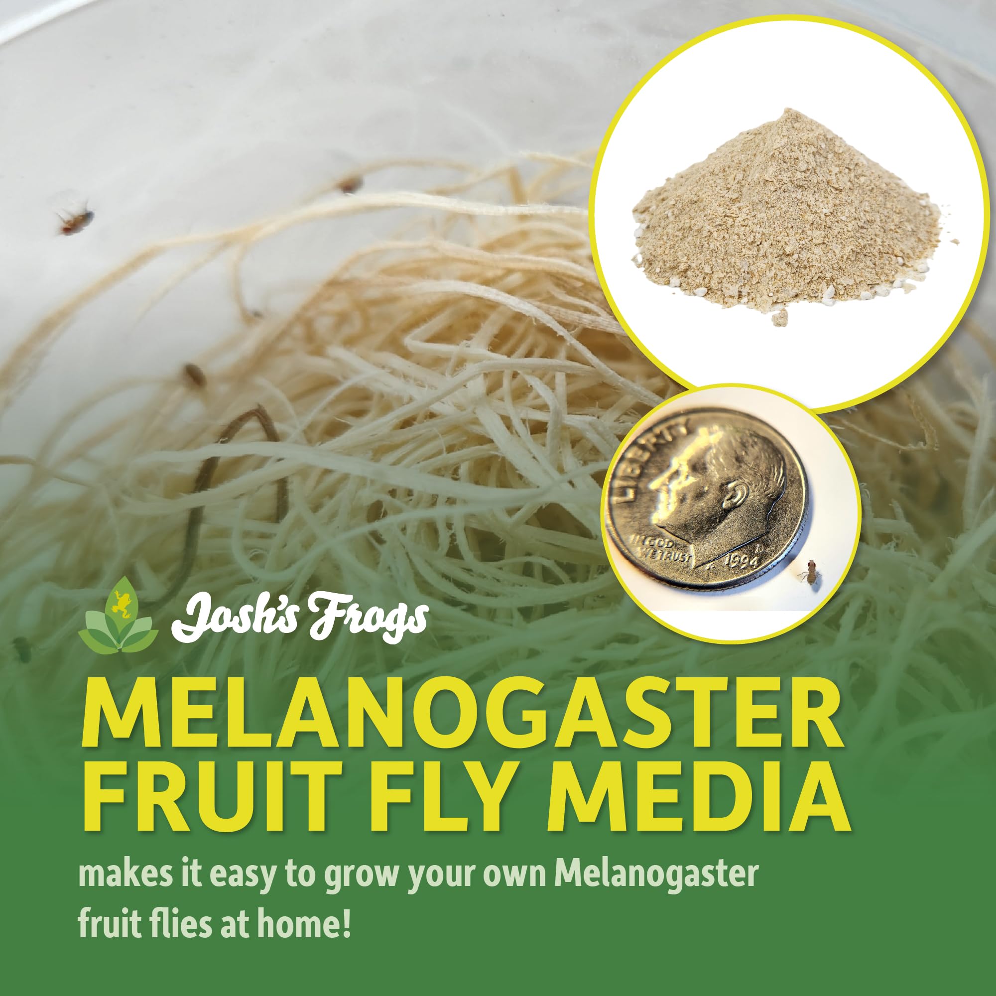 Josh's Frogs media para Melanogaster lista para 20 cultivos