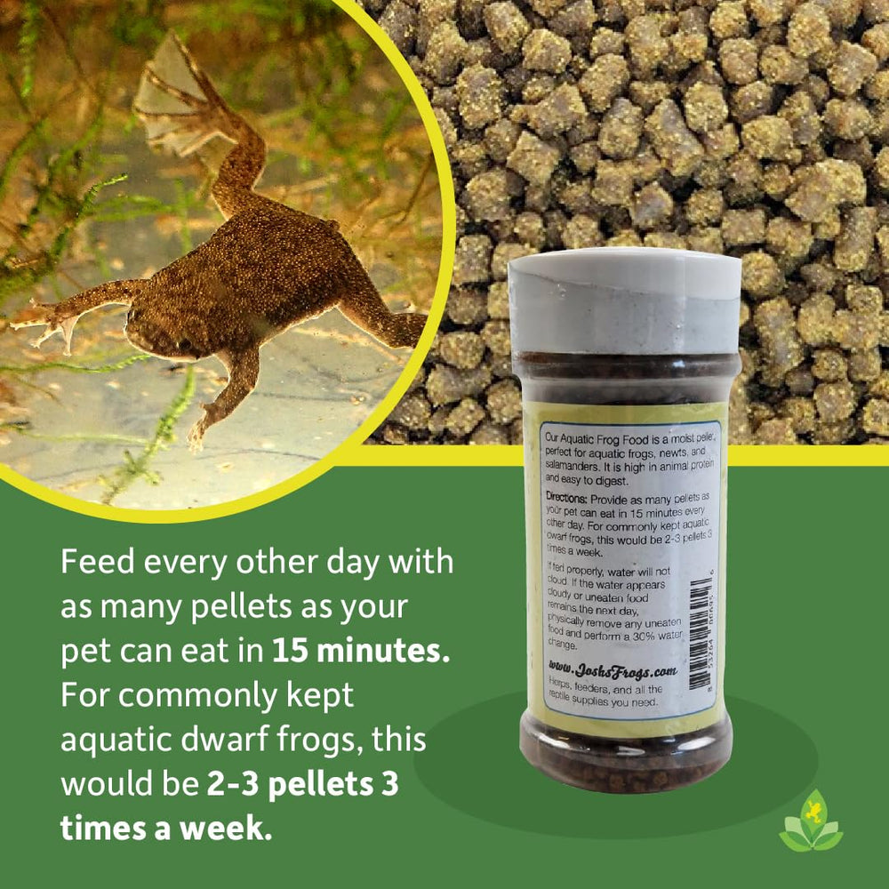 Josh's Frogs variedad de alimentos para mascotas acuáticas