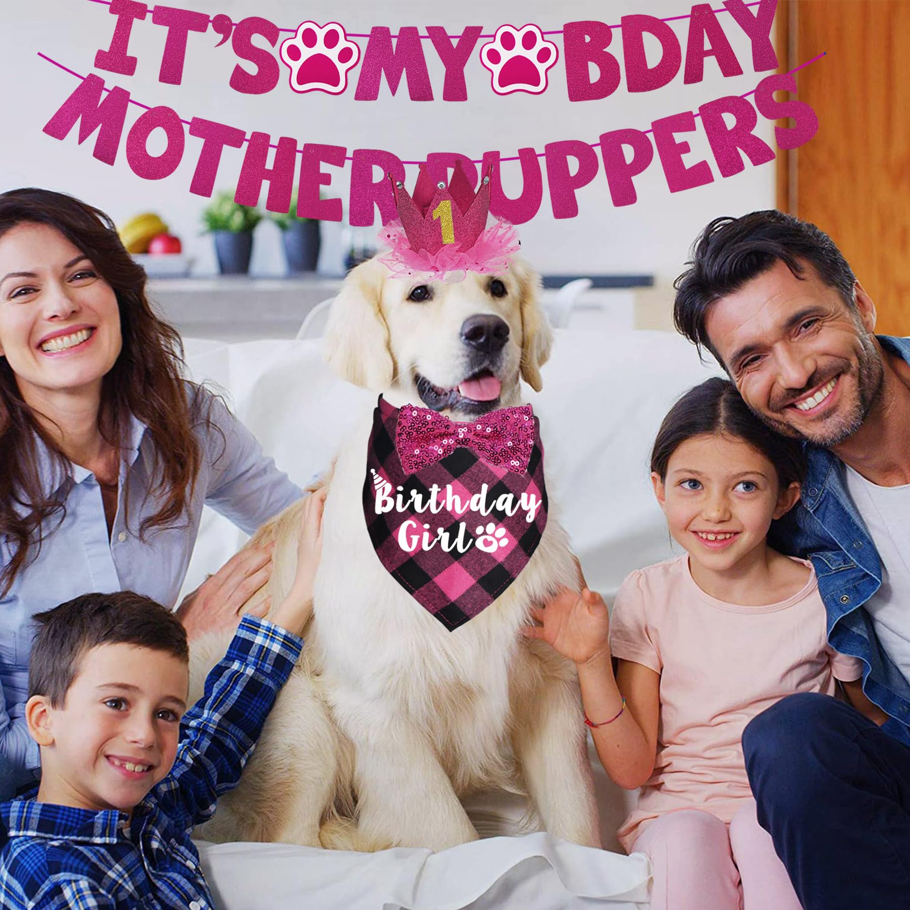 Conjunto de accesorios de cumpleaños para perros JOTFA, listo para fotos divertidas