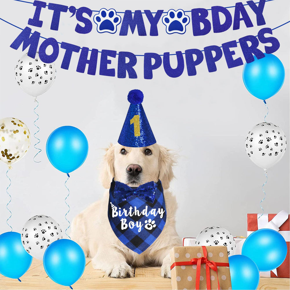 Kit de accesorios JOTFA para cumpleaños de perro, ideal para sesión de fotos