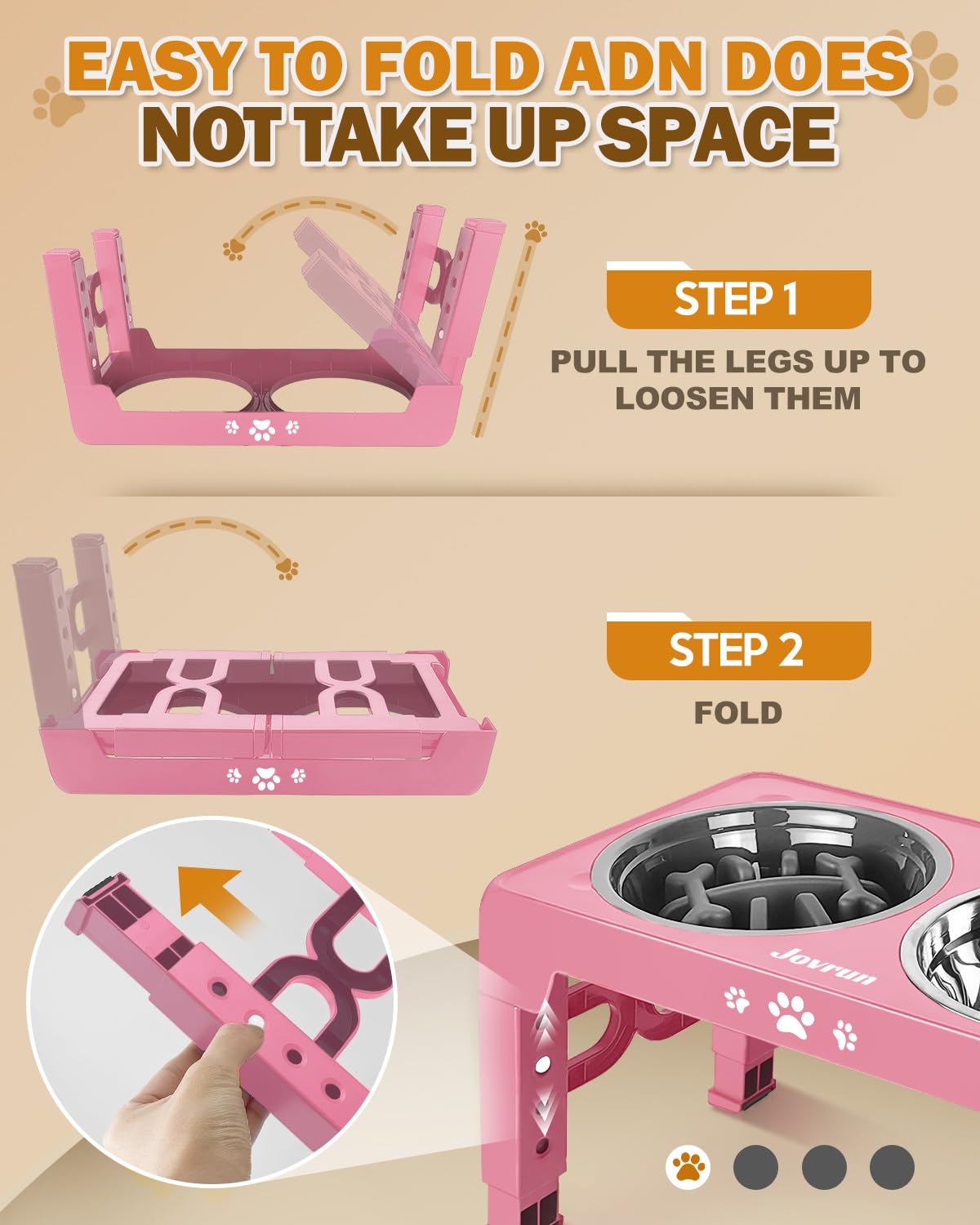 Diseno ergonómico y silencioso Jovrun, comedor estable en casa.