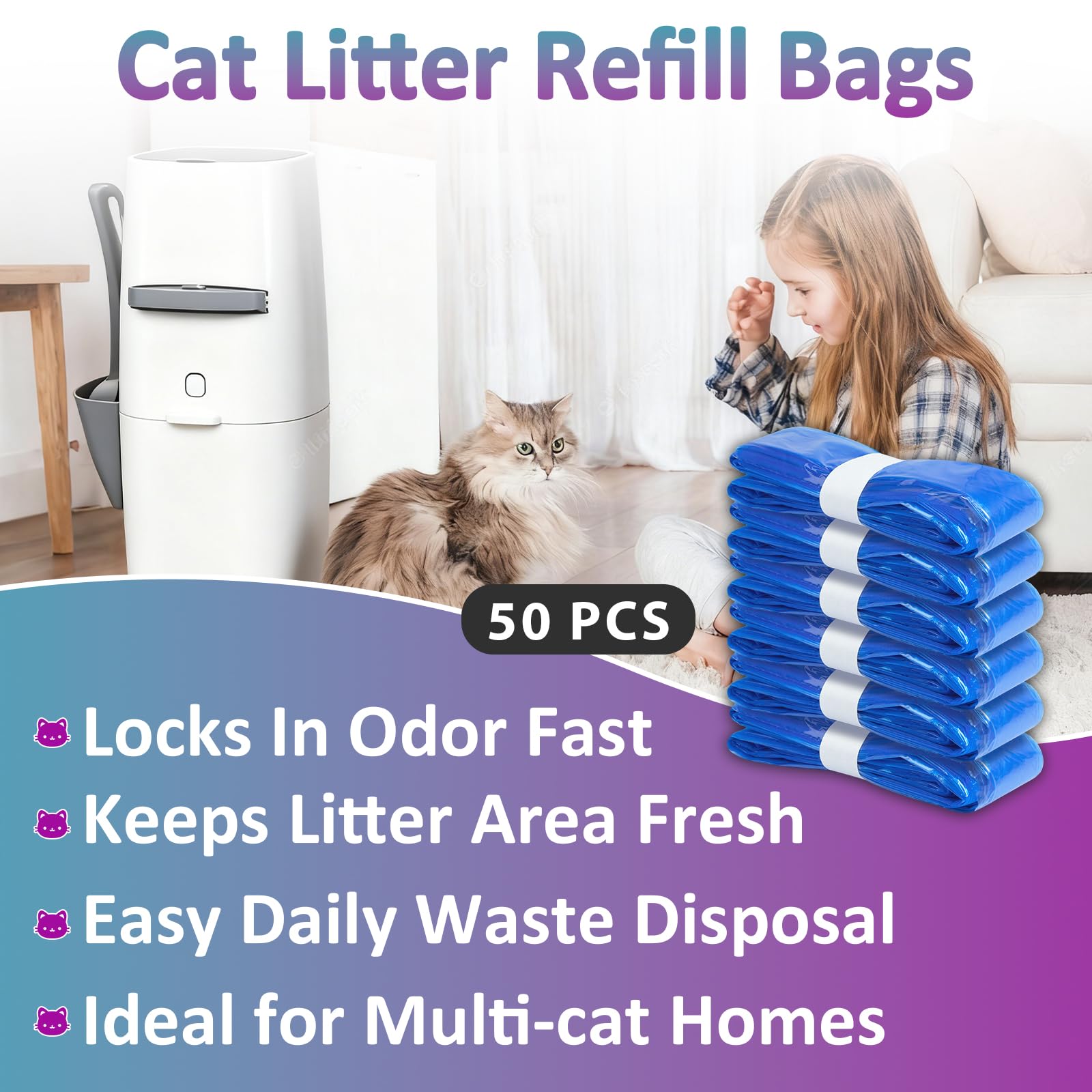 Joworthy bolsas para Litter Genie Plus, compatibilidad amplia
