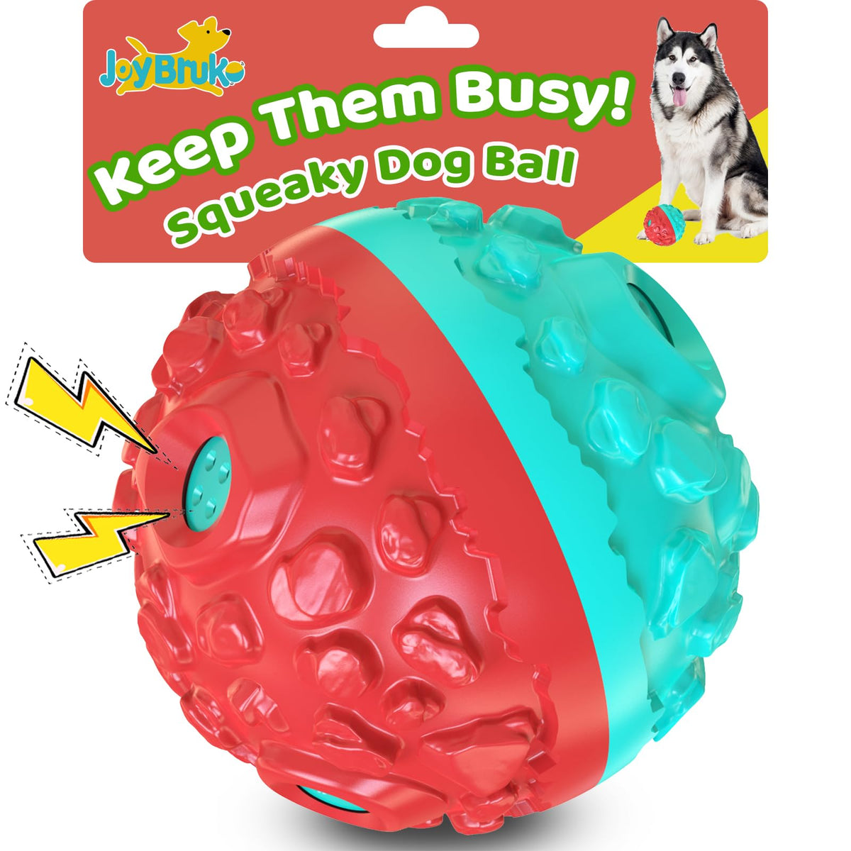 JoyBruko bola perro - sonido divertido para mantenerlo activo durante el juego.