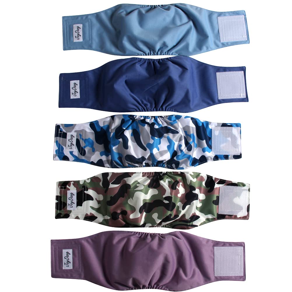 JoyDaog bandas reutilizables para perros machos, talla L, ajuste cómodo y reutilizable.