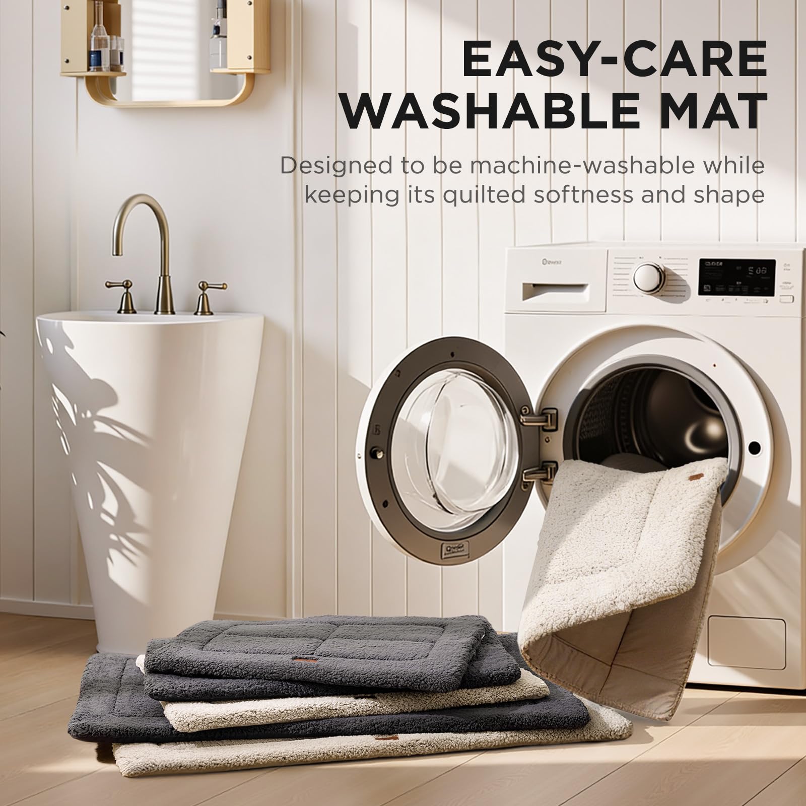 Joydeco cama para perro lavable a máquina facilita la limpieza.