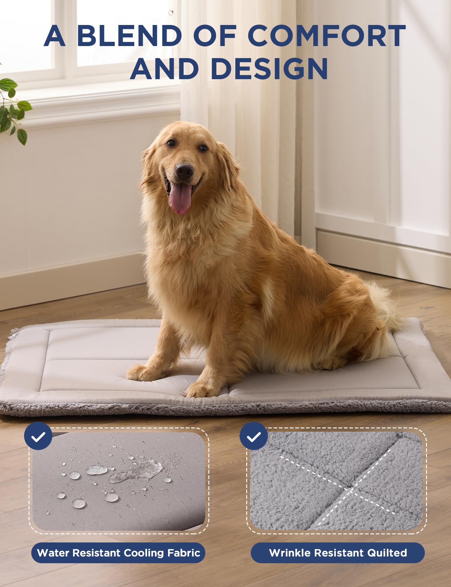 Joydeco cama para perro apta para lavado en máquina.