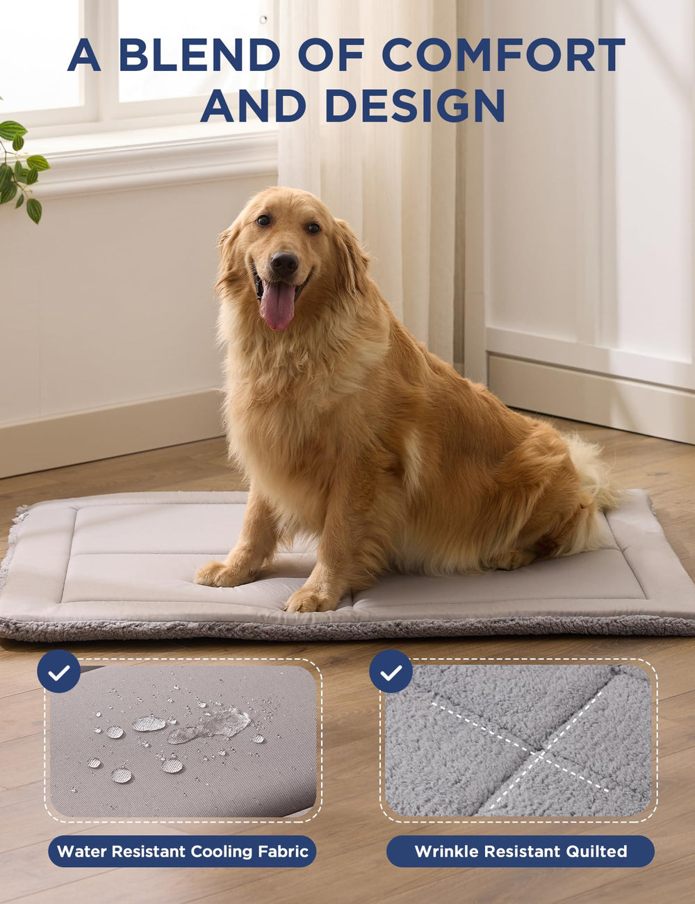 Joydeco cama para perro apta para lavado en máquina.