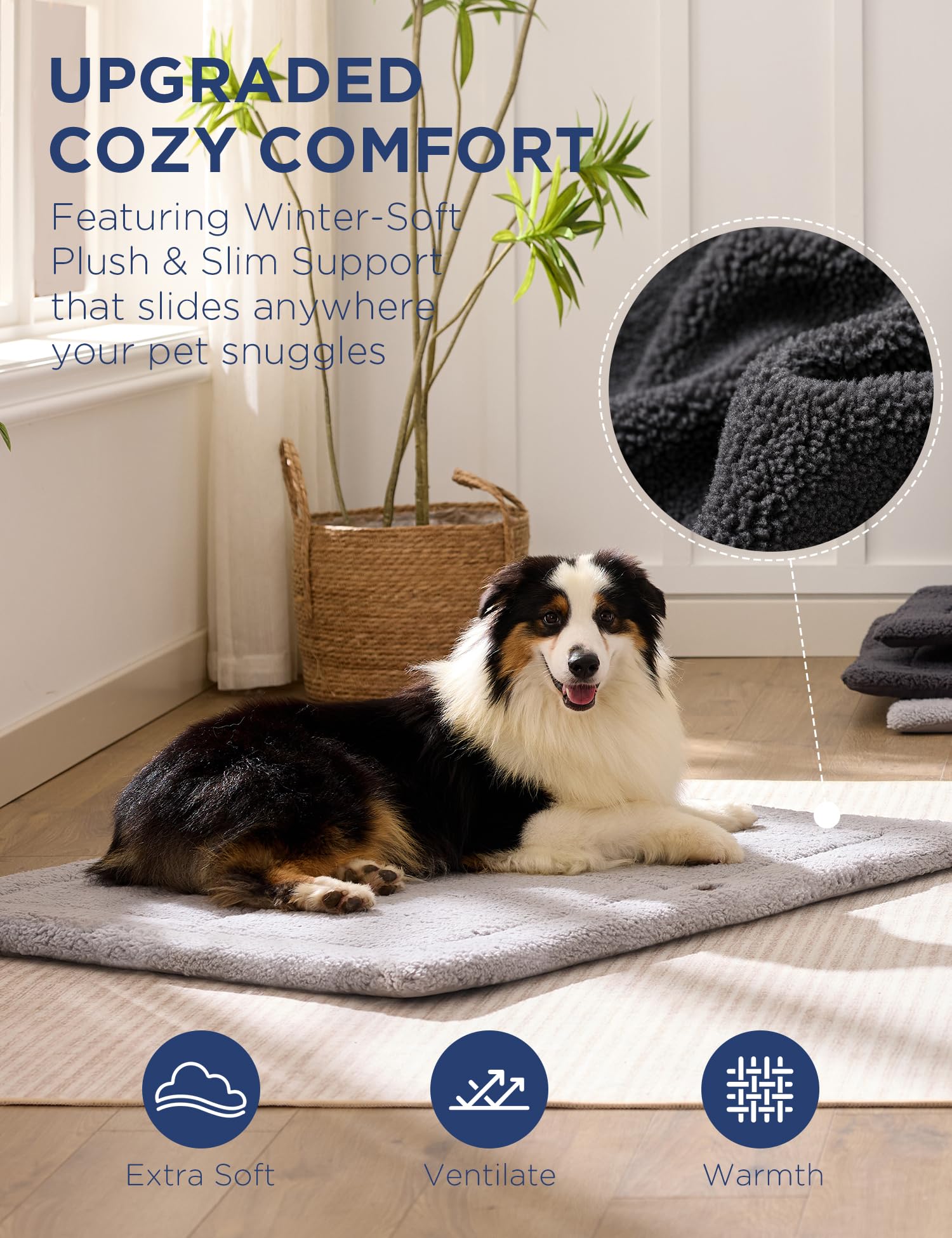 Joydeco cama reversible con fleece y lino para todas las estaciones.