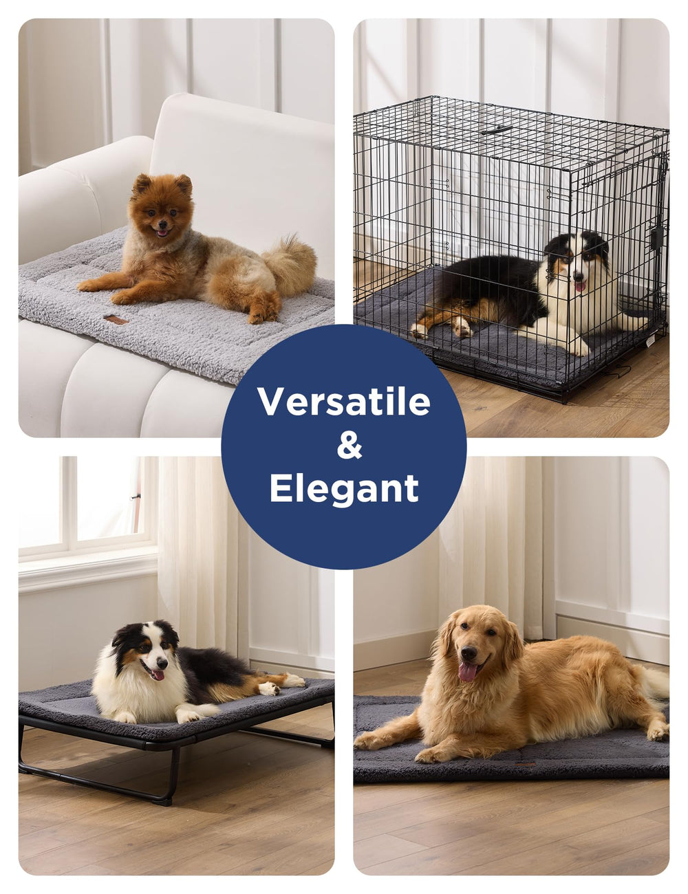Joydeco cama XL para perros grandes, ideal en jaulas.