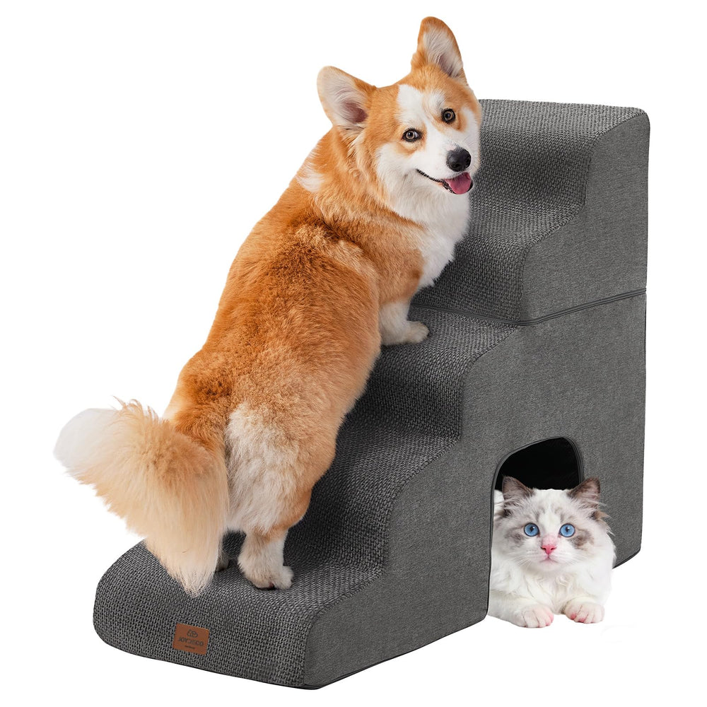 Joydeco escaleras para mascotas, cama de 29 pulgadas, cinco escalones, subida suave.
