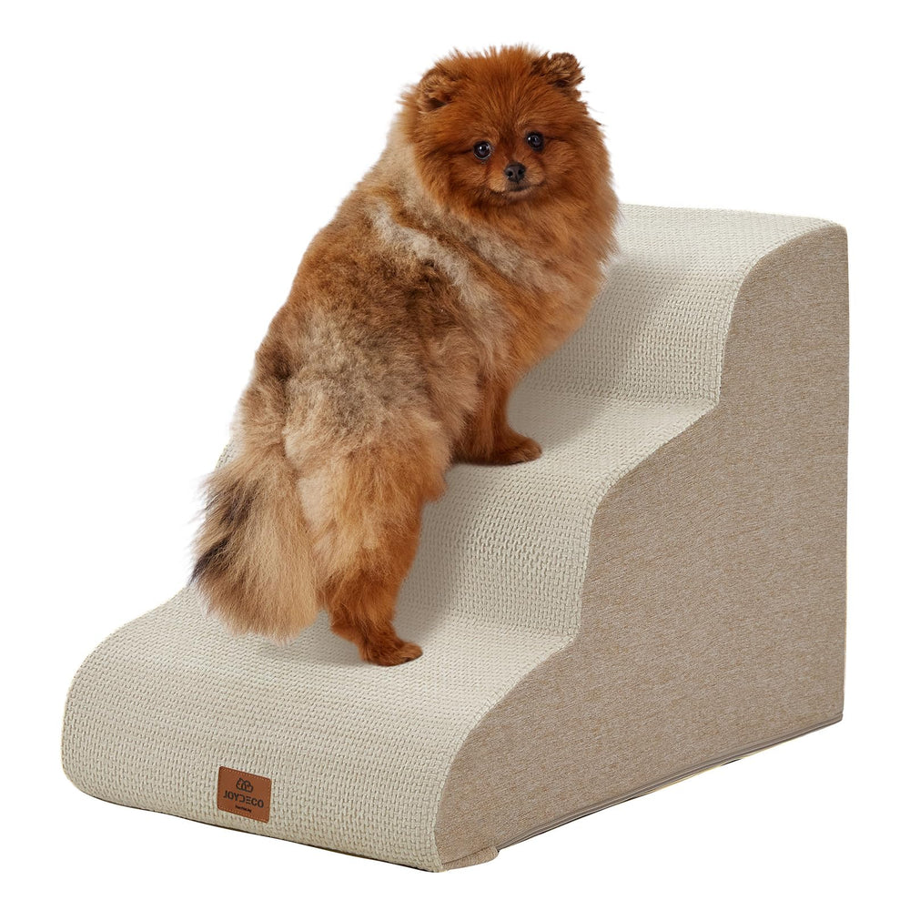 Joydeco escaleras para perro: 3 pasos junto a la cama para subir sin esfuerzo.