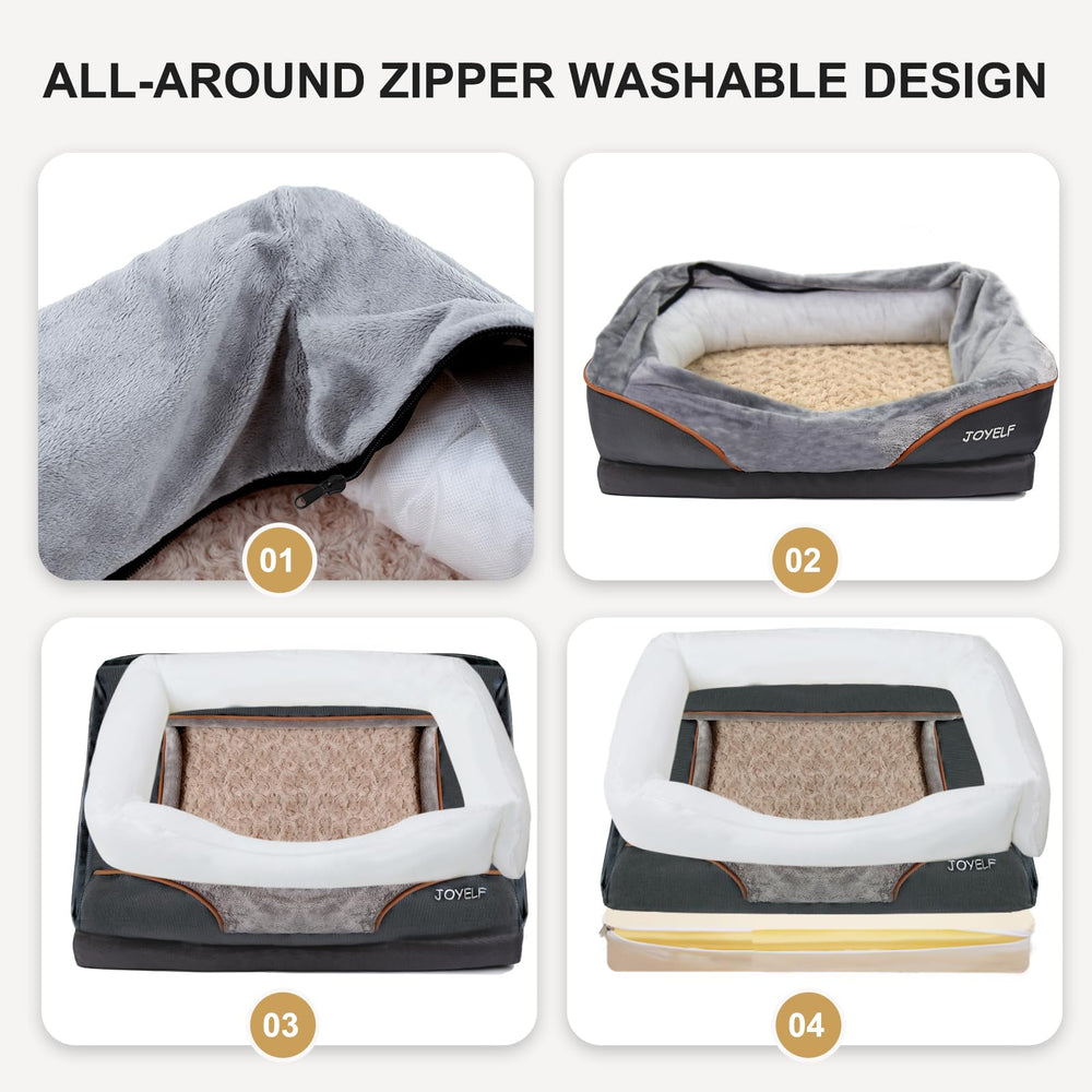 Dimensiones exteriores de JOYELF, ideales para perros medianos y grandes.