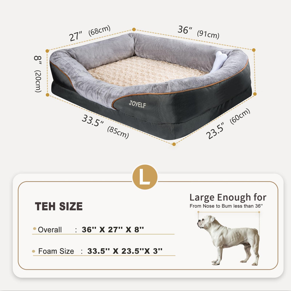 JOYELF cama para perros: refuerzo acolchado para mayor contención.