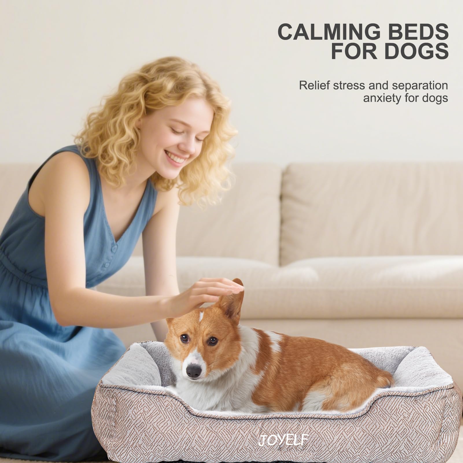 Cama JOYELF en casa, un rincón acogedor para mascotas.