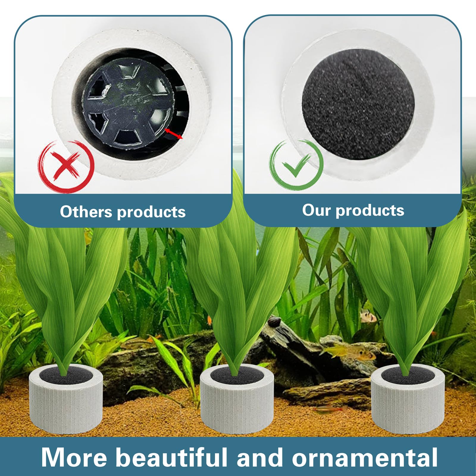JoyHuaTrade: soporte de plantas con esponja negra, fácil de usar.