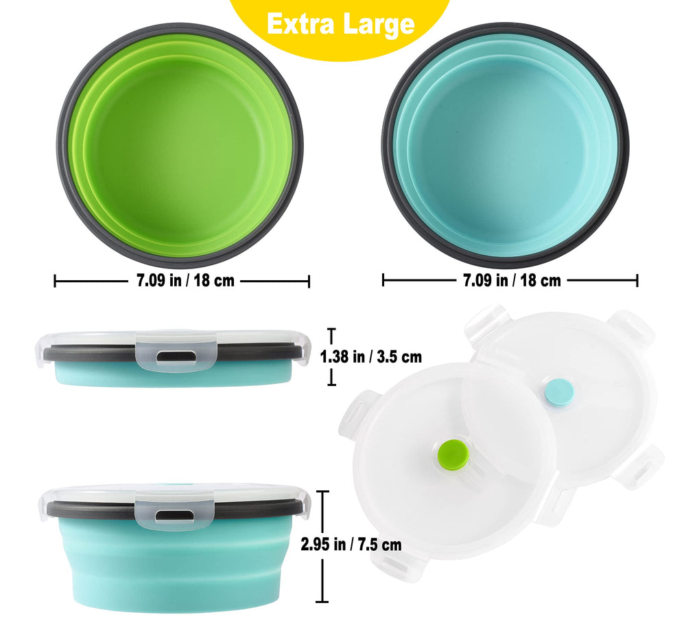 Joyinjojo dos tazones plegables para perros grandes, transporte cómodo