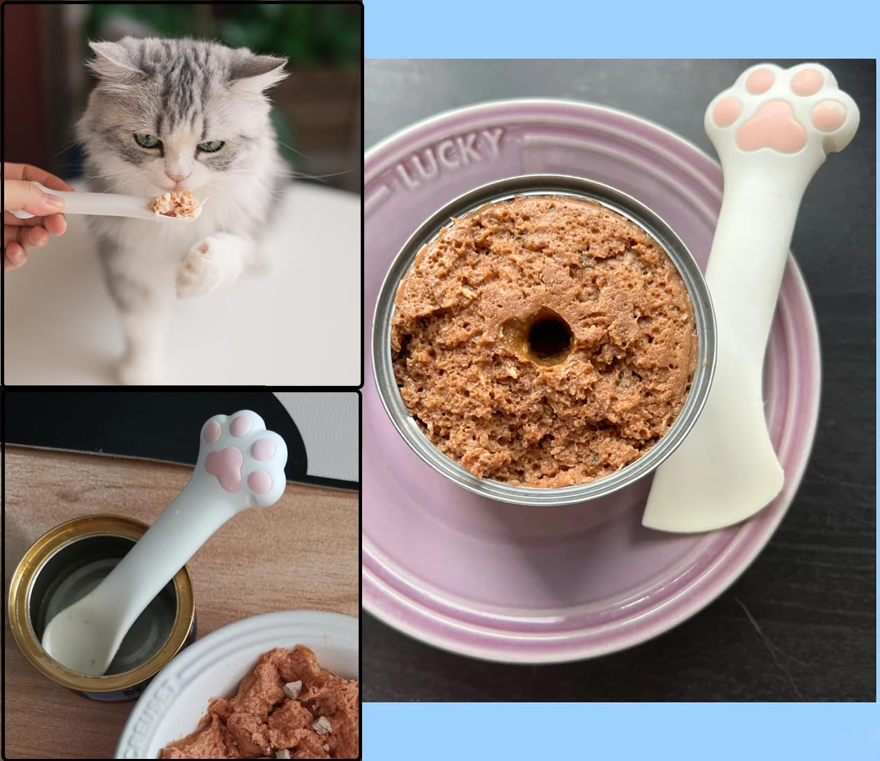 Joyinjojo servir alimentos con precisión, utensilio reutilizable para comidas diarias de mascotas.