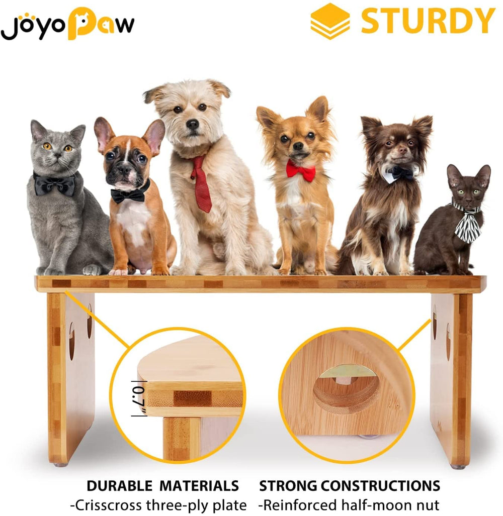 Ensamblaje sencillo Joyopaw sin herramientas para plato doble.