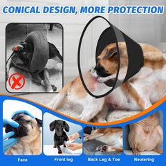 Joypig cono para perro con ajuste de seis tallas para un ajuste perfecto