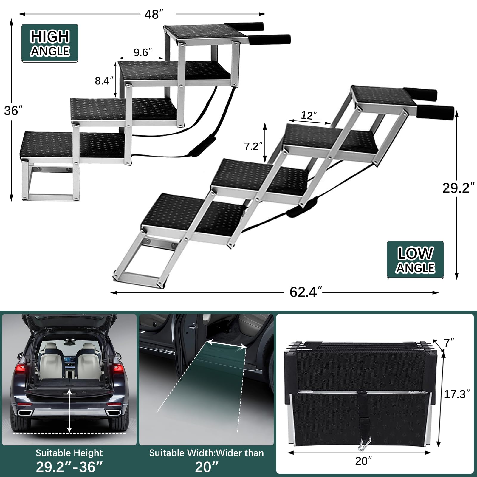 Joyrally escalera de aluminio ligera para uso interior y exterior.