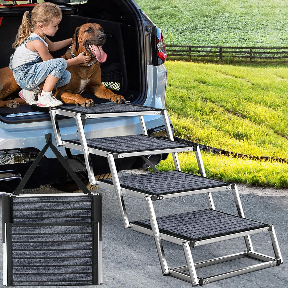 Joyrally escalera para perro amplia para coche, ayuda a subir con seguridad.