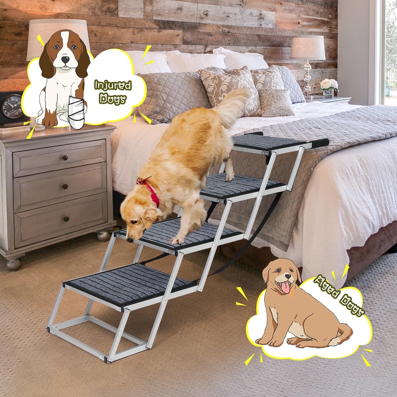 Joyrally escalera con capacidad hasta 200 libras, para perros grandes.